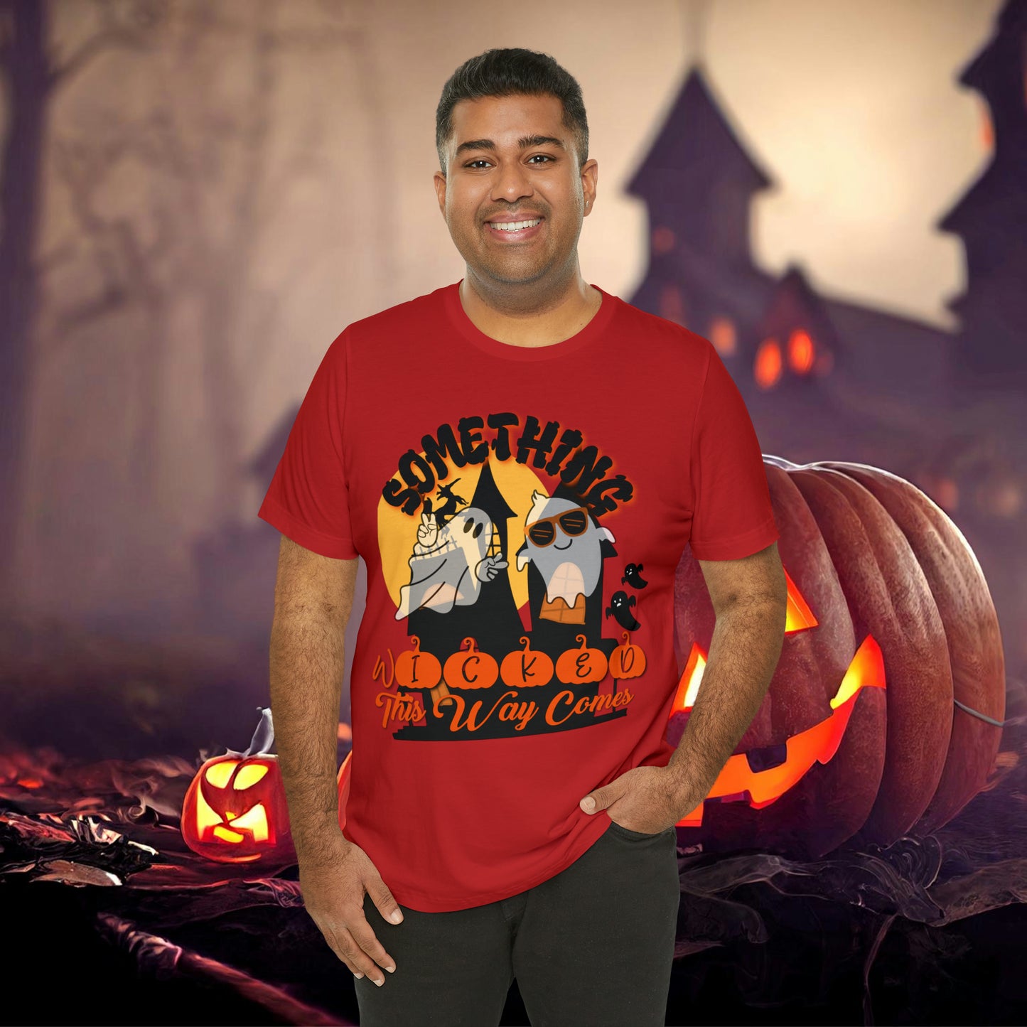 Something Wicked this Way Comes Halloween Unisex Jersey Short Sleeve Tee Gifts for Her Gifts for Him