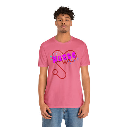 Nurse Love Unisex Jersey Tee Bella+Canvas 3001 Healthcare Gift Medical Students, Soft Fabric, Various Sizes Available