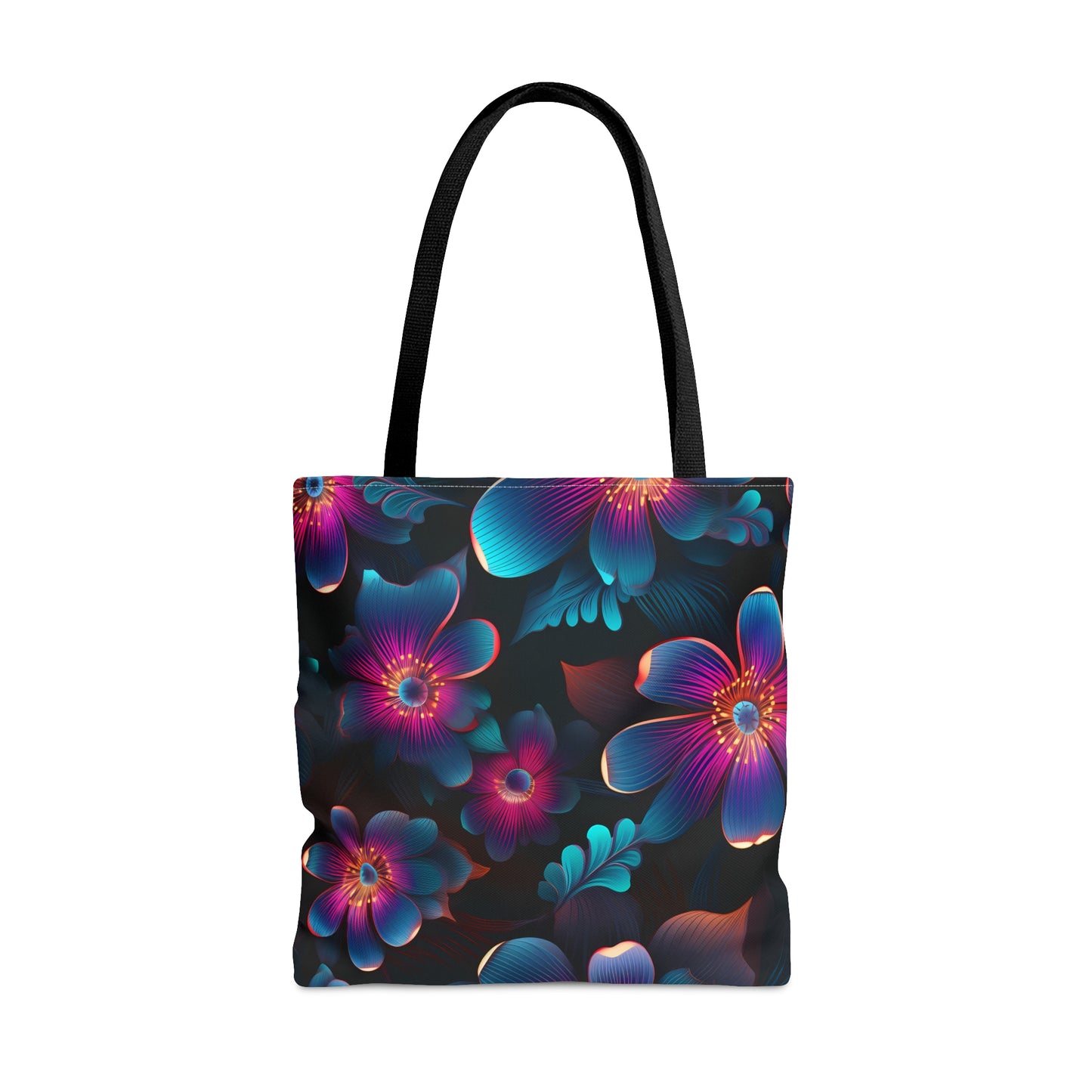 Eclectic Neon Floral All Over Print Tote Bag