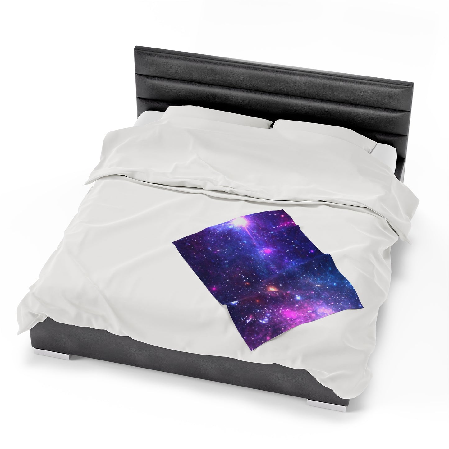 Purple Beyond the Stars Outer Space Out of this World Velveteen Plush Blanket