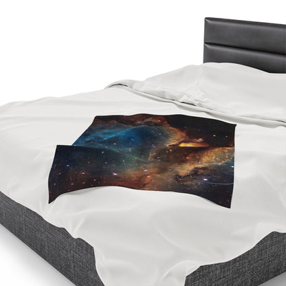 Colorful Galaxy Velveteen Plush Blanket