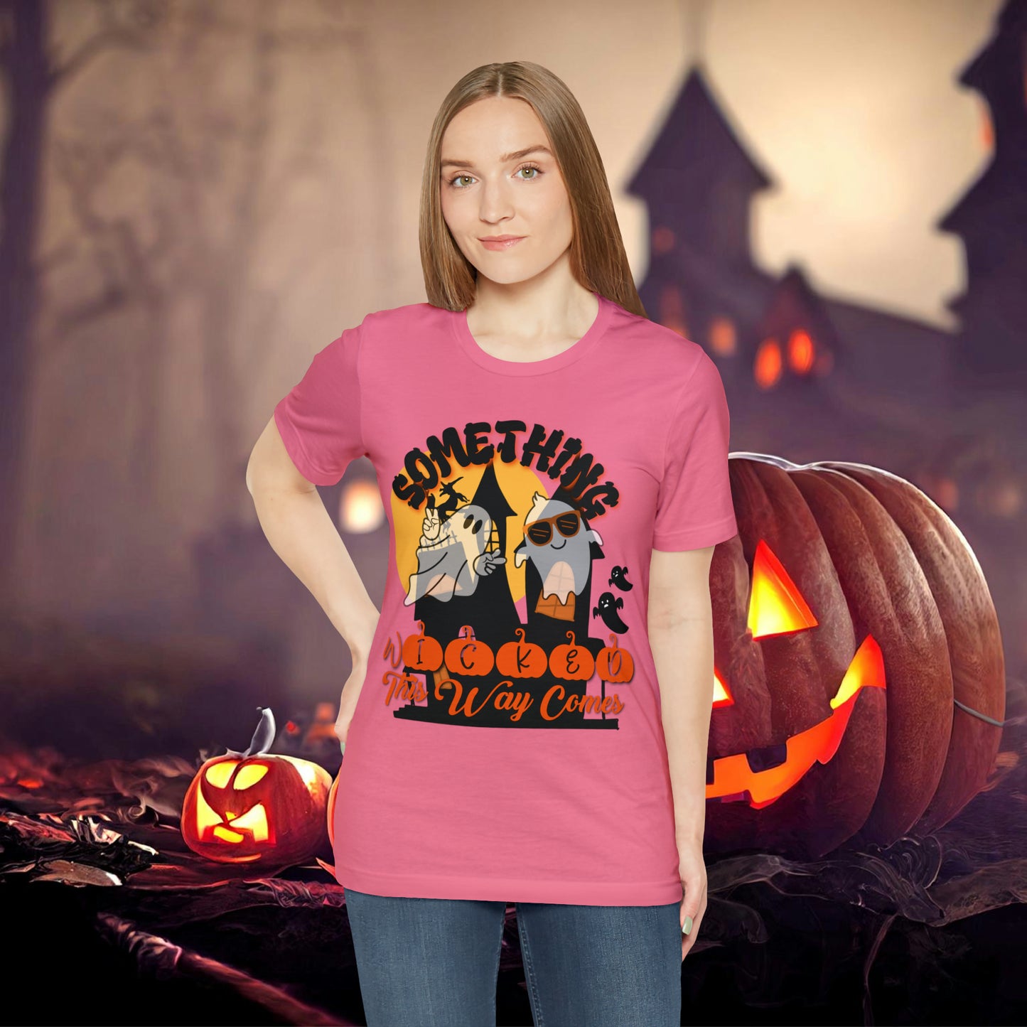 Something Wicked this Way Comes Halloween Unisex Jersey Short Sleeve Tee Gifts for Her Gifts for Him