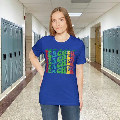 Colorful Teacher Unisex Jersey Short Sleeve Tee