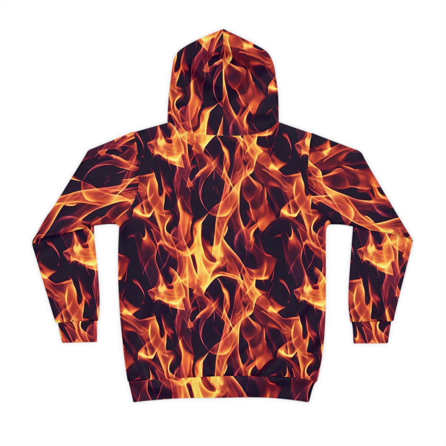 Fuel their Style: All Over Print Children's Hoodie with Dynamic Flames Children's Hoodie (AOP)