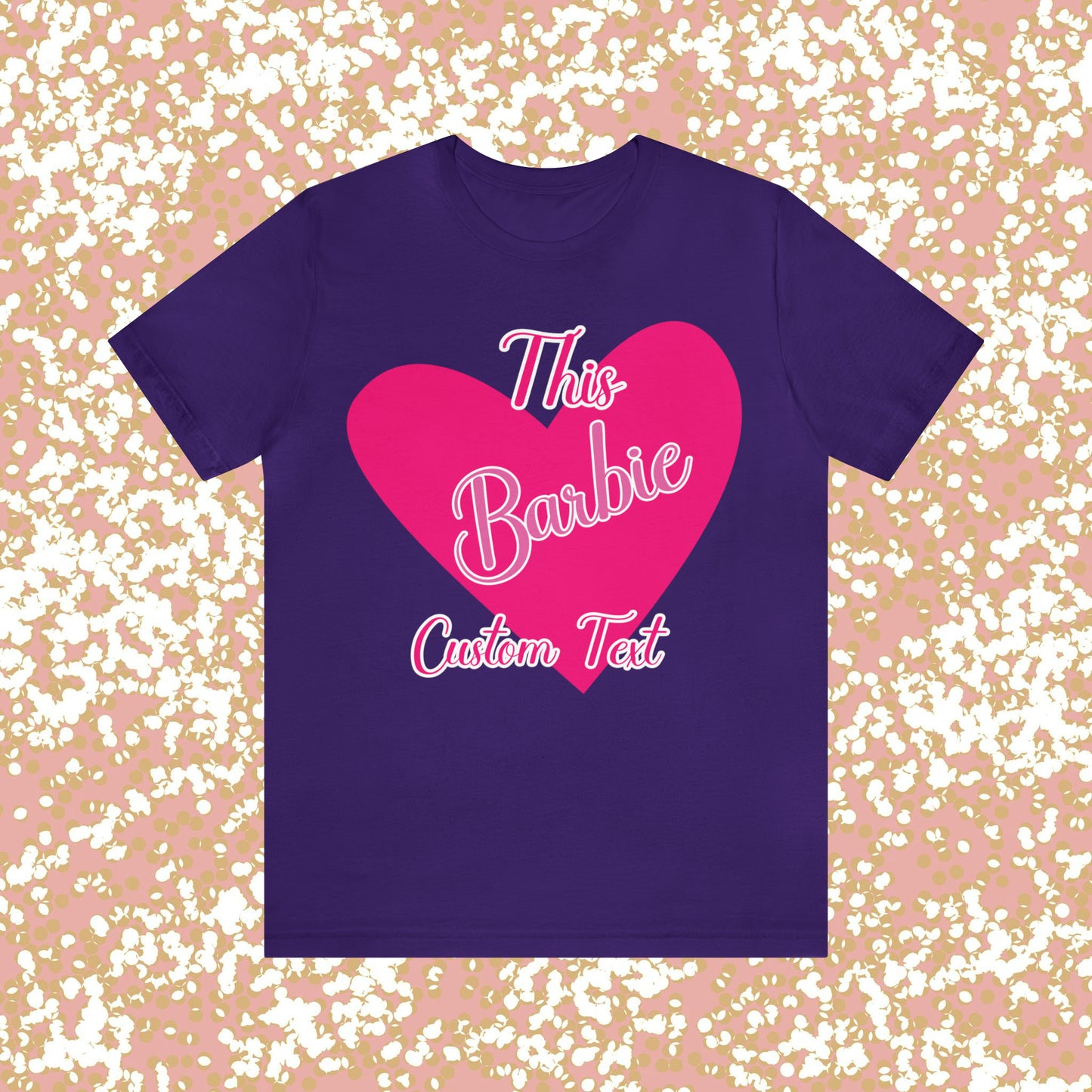 This Barbie  "CUSTOM TEXT" Unisex Jersey Short Sleeve Tee Gifts For Him Gifts For Her