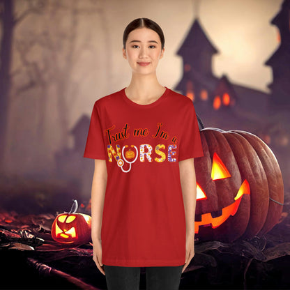 Trust me I'm a Nurse Halloween Retro Unisex Jersey Short Sleeve Tee