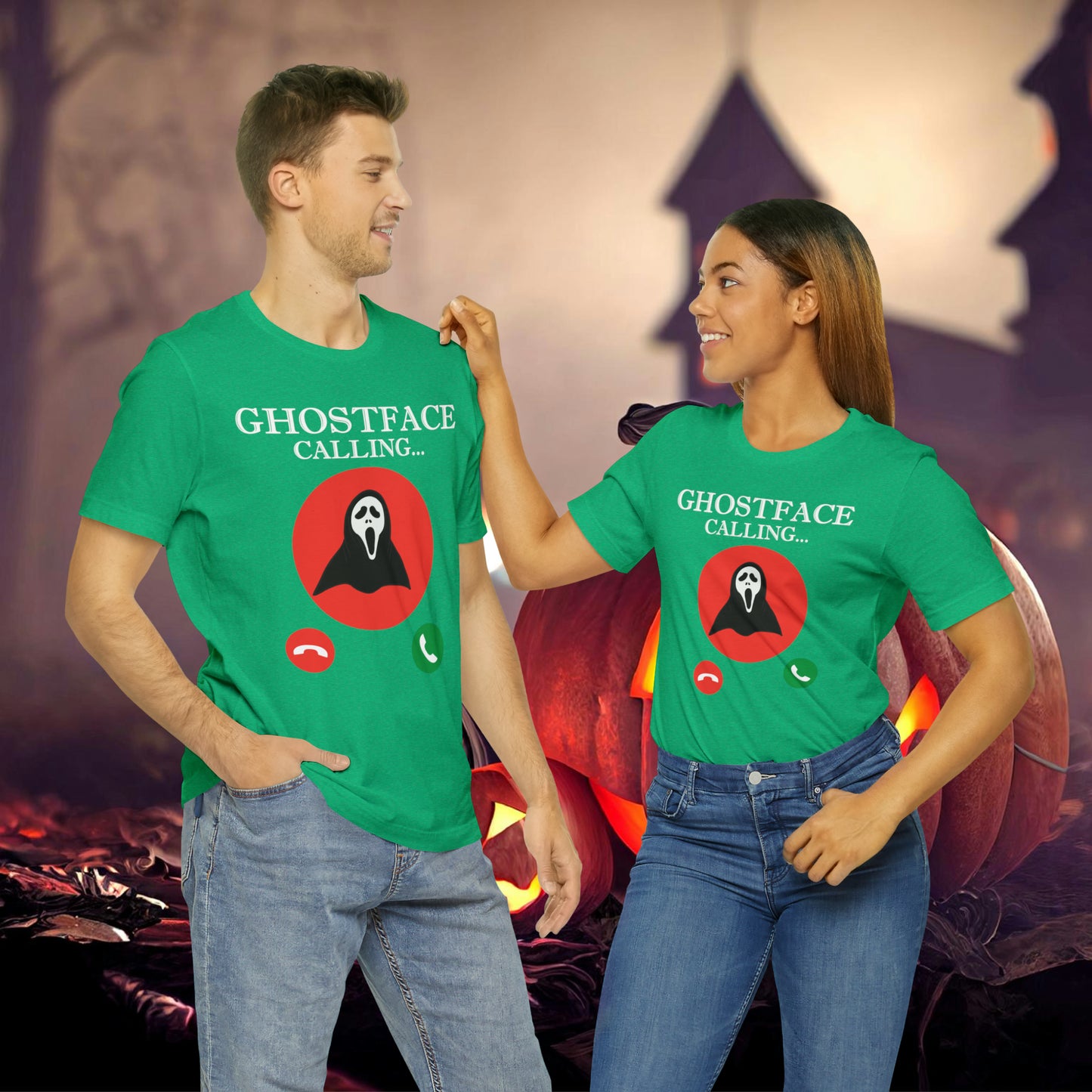 Ghost Face is Calling Halloween Unisex Jersey Short Sleeve Tee Gifts For her Gifts for Him