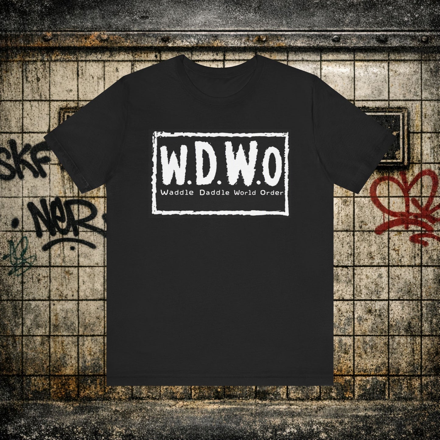 W.D.W.O. Graphic Tee — "Waddle Daddle World Order" The GreaseMan Awakens T‑Shirt