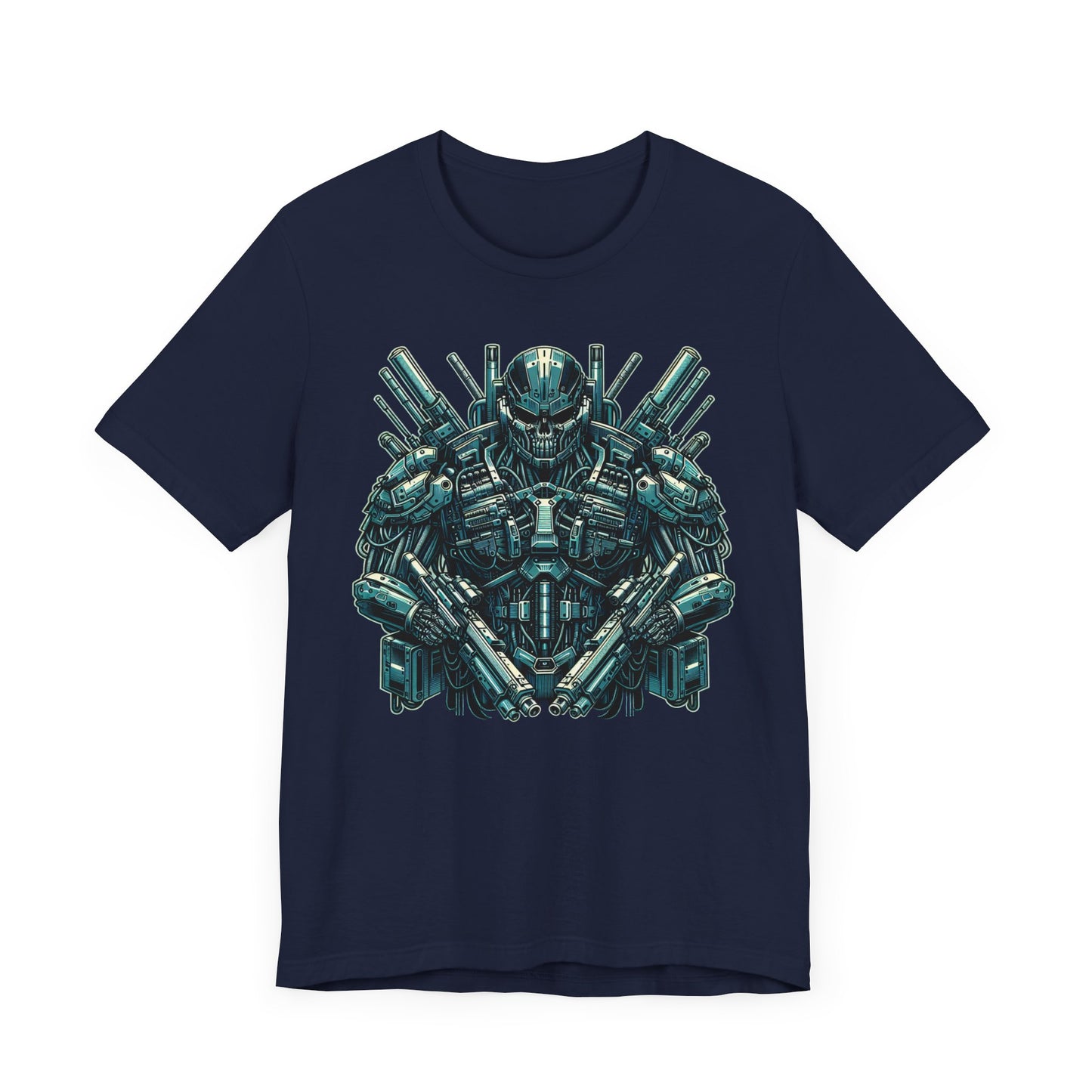 Cyber Warrior Unisex Jersey Tee, Geeky T-Shirt, Sci-Fi Apparel, Graphic Tee, Gift for Gamers, Futuristic Fashion