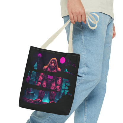 Bigfoot in a Cyber City AOP Tote Bag