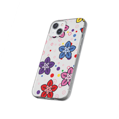 Retro Colorful Flowers Flexi Cases for IPhone and Samsung