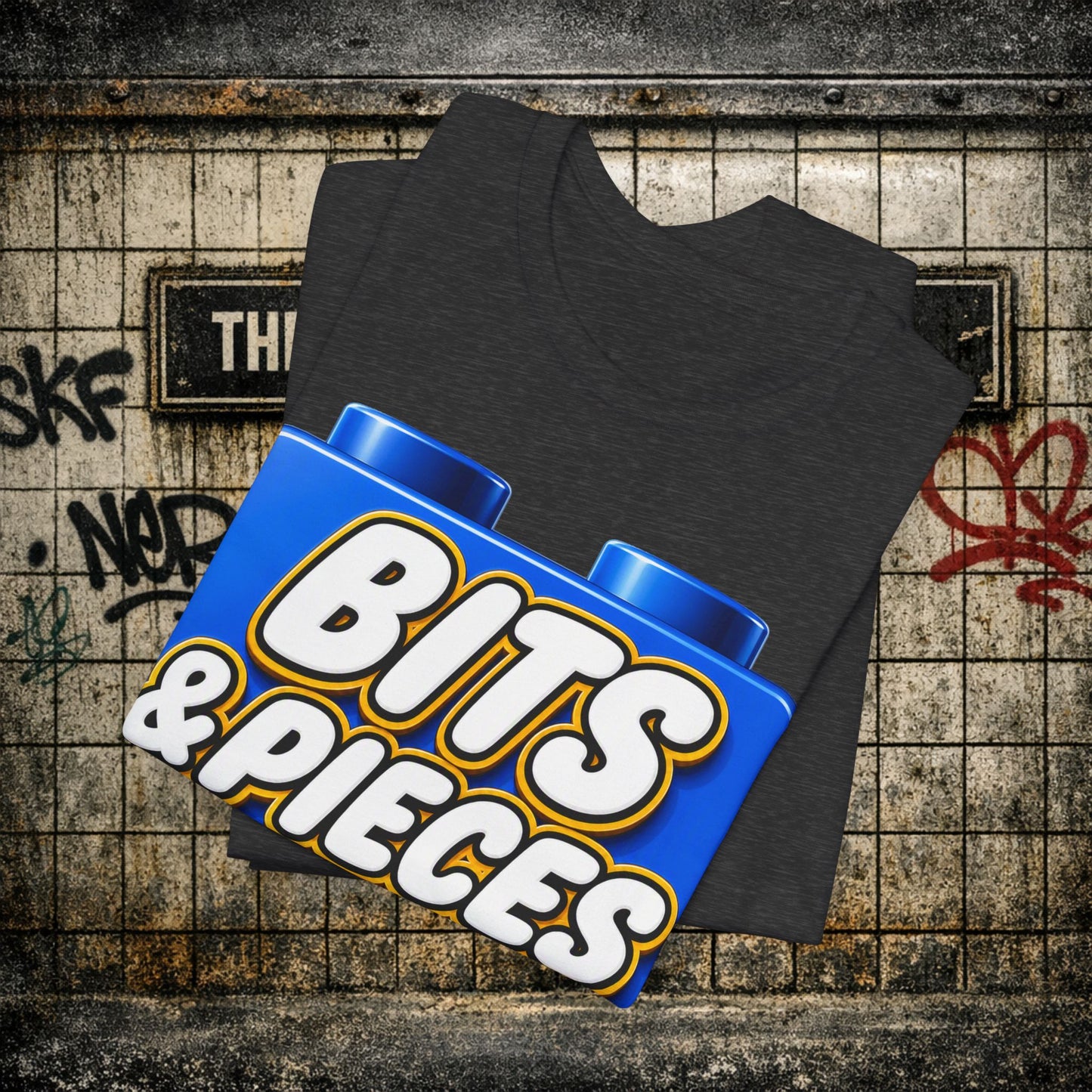 Bits & Pieces Graphic Tee One Size Fits All… Jokes?”