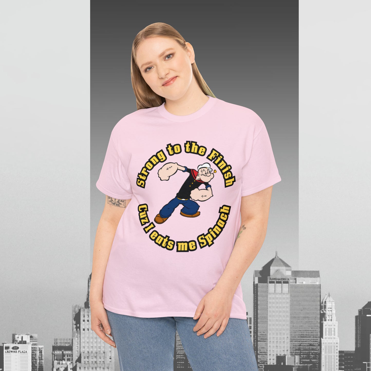 Popeyes Strong to The Finish Unisex Heavy Cotton Tee