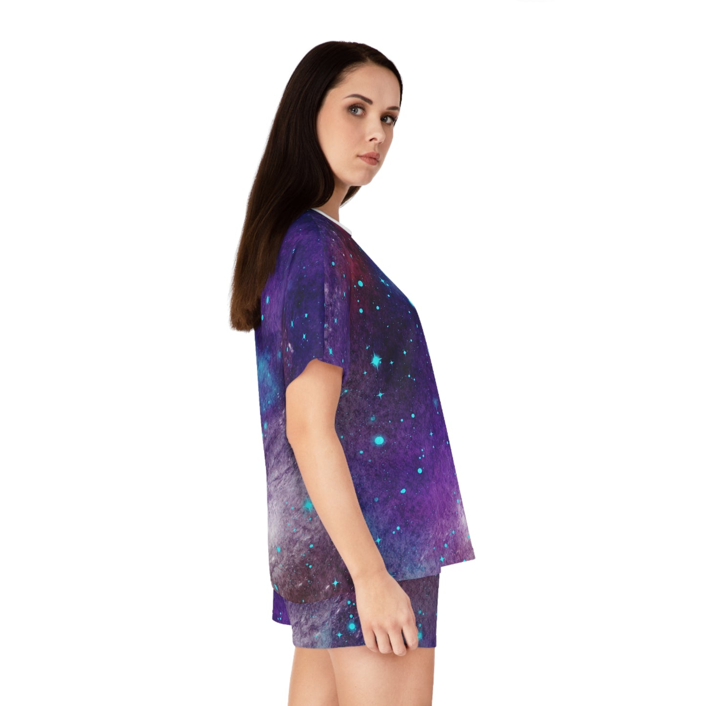 Outer Space Out of this World Women's Short Pajama Set (AOP)