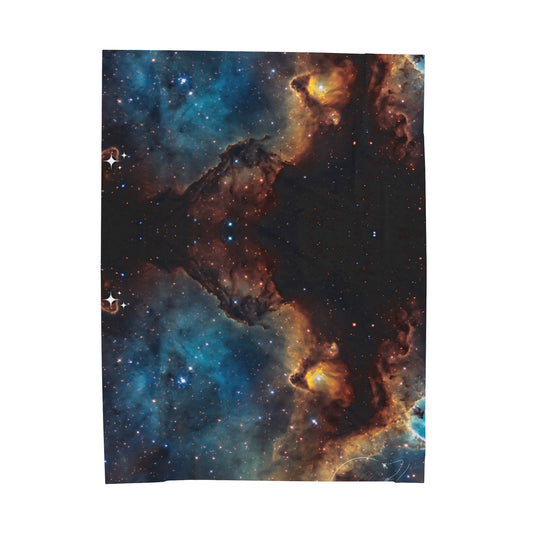 Colorful Galaxy Velveteen Plush Blanket