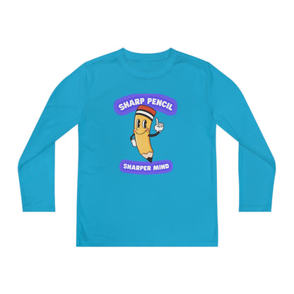 Sharp Pencil Sharper Mind Youth Long Sleeve Competitor Tee
