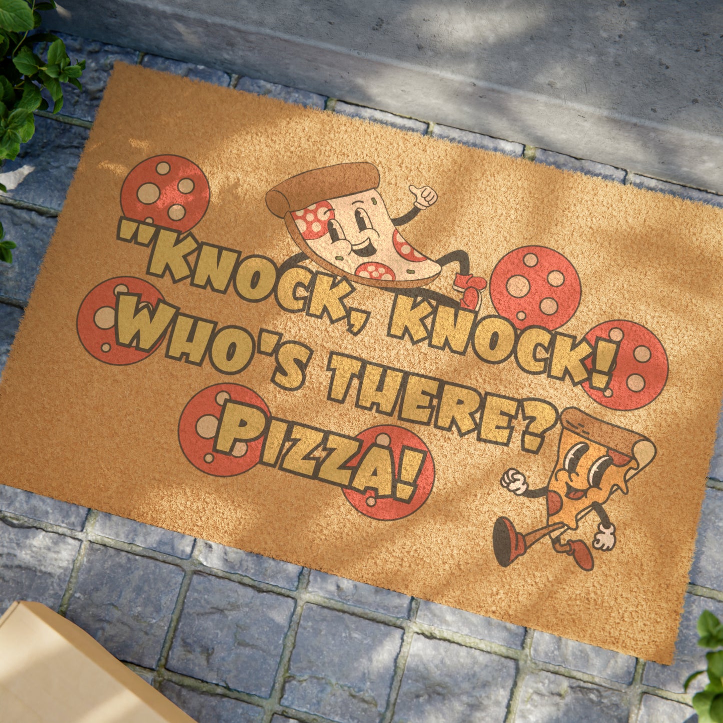 Funny Pizza Lover's Doormat | 24" x 16" | Outdoor Coir Welcome Mat