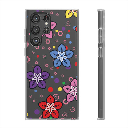 Retro Colorful Flowers Flexi Cases for IPhone and Samsung