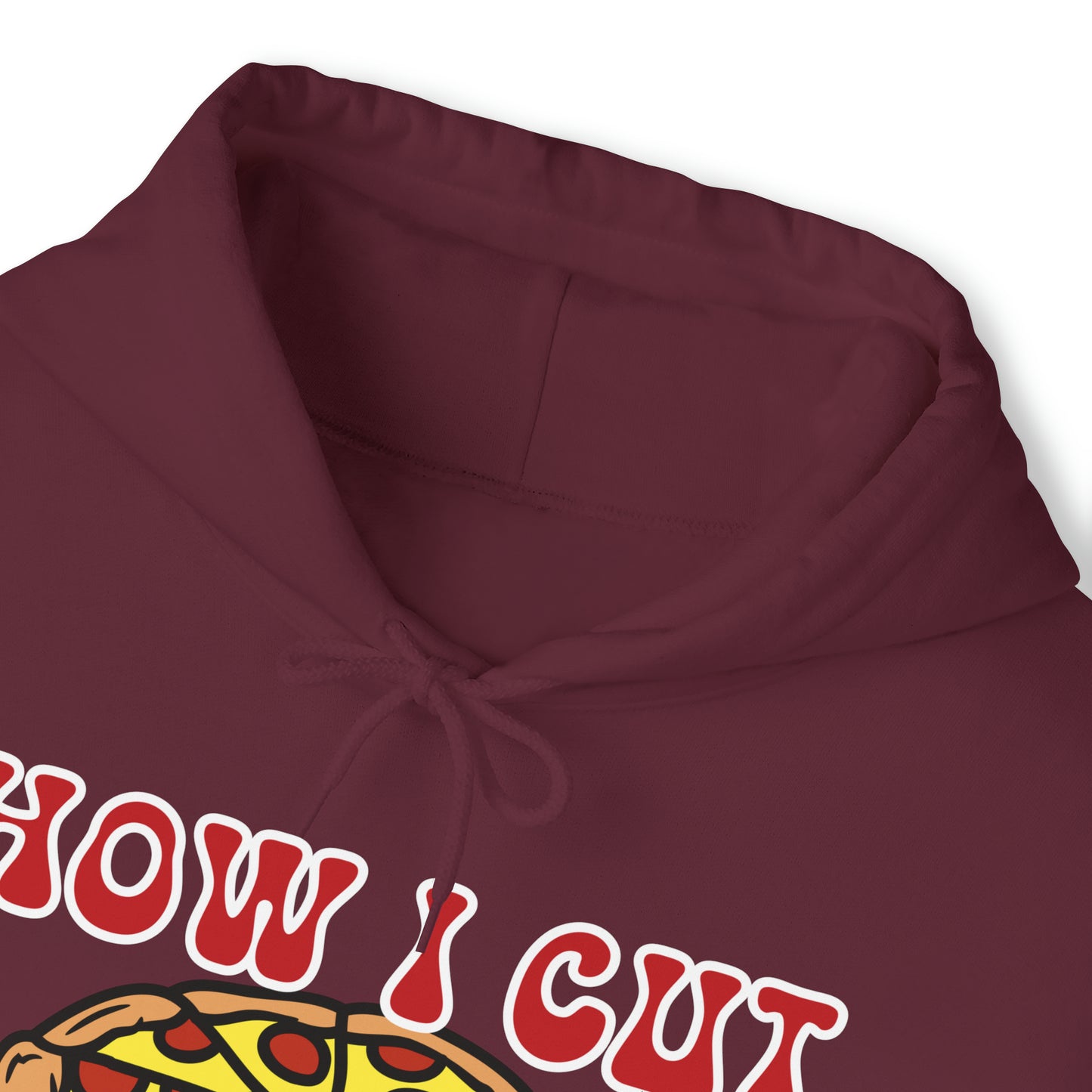 How I Cut Carbs Unisex Heavy Blend™ Hooded Sweatshirt Funny Pizza