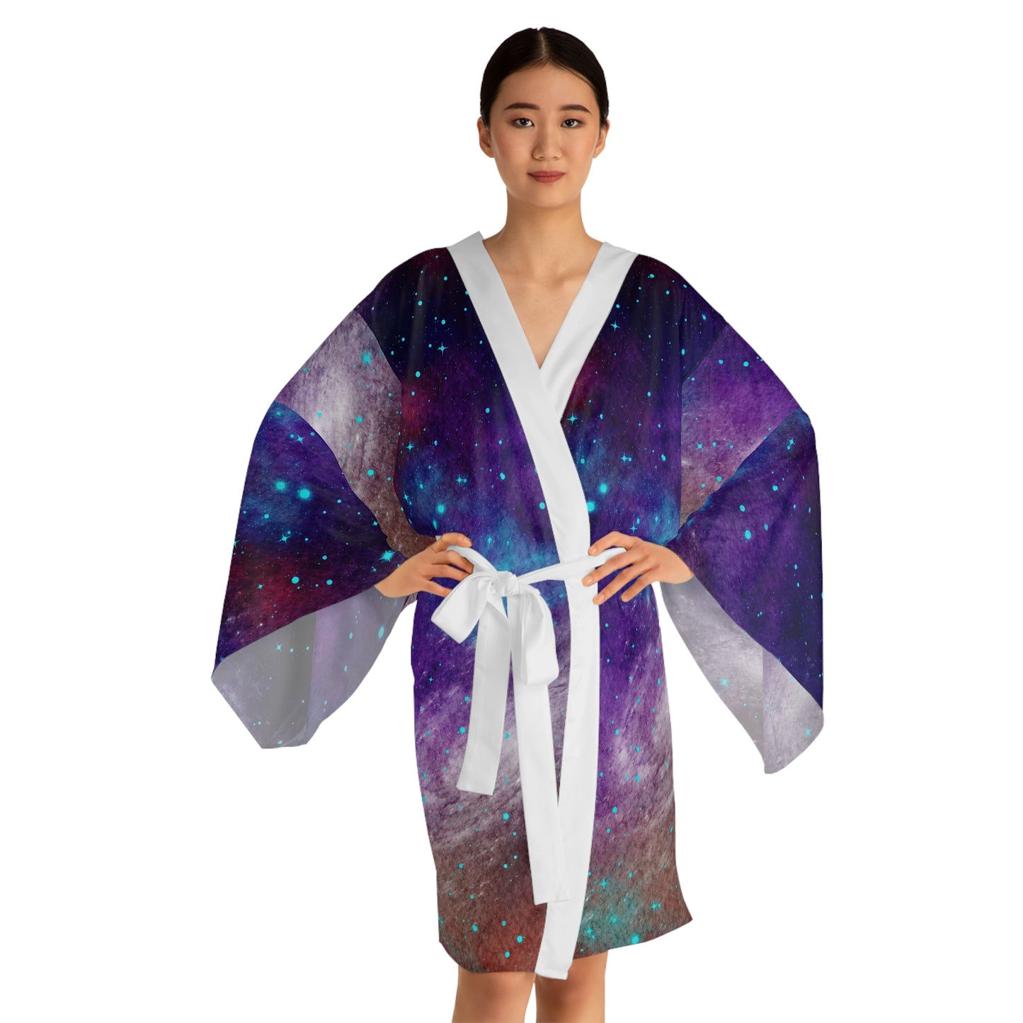 Outer Space Out of this World Long Sleeve Kimono Robe (AOP)