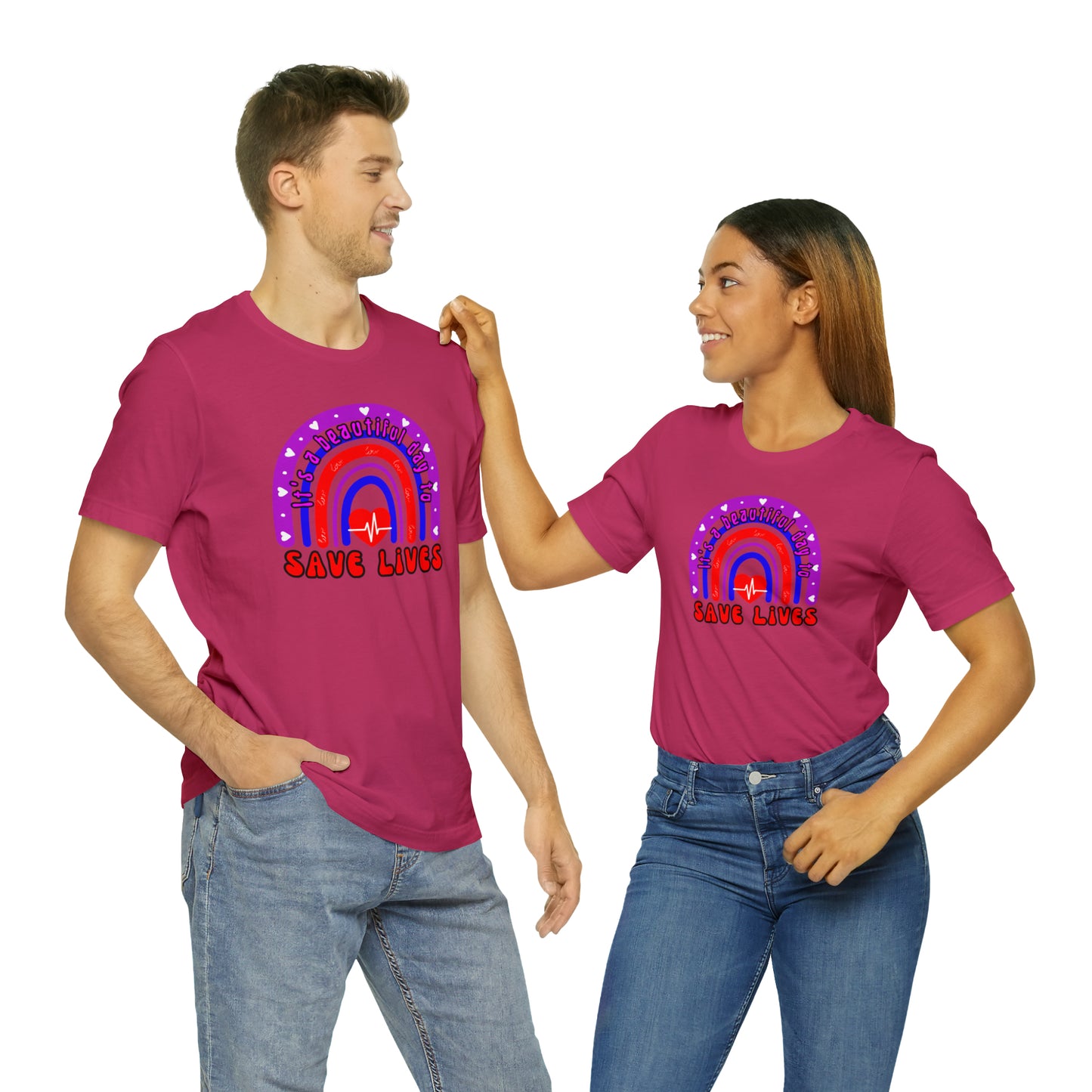 It's a Good Day to Save Lives, Nurse Unisex Jersey Tee Bella+Canvas 3001 Healthcare Gift Medical Students, Various Sizes Available