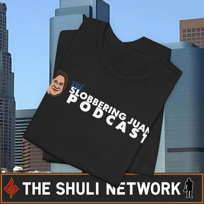 Slobbering Juan Podcast T-Shirt — Retro Logo Tee for Fans