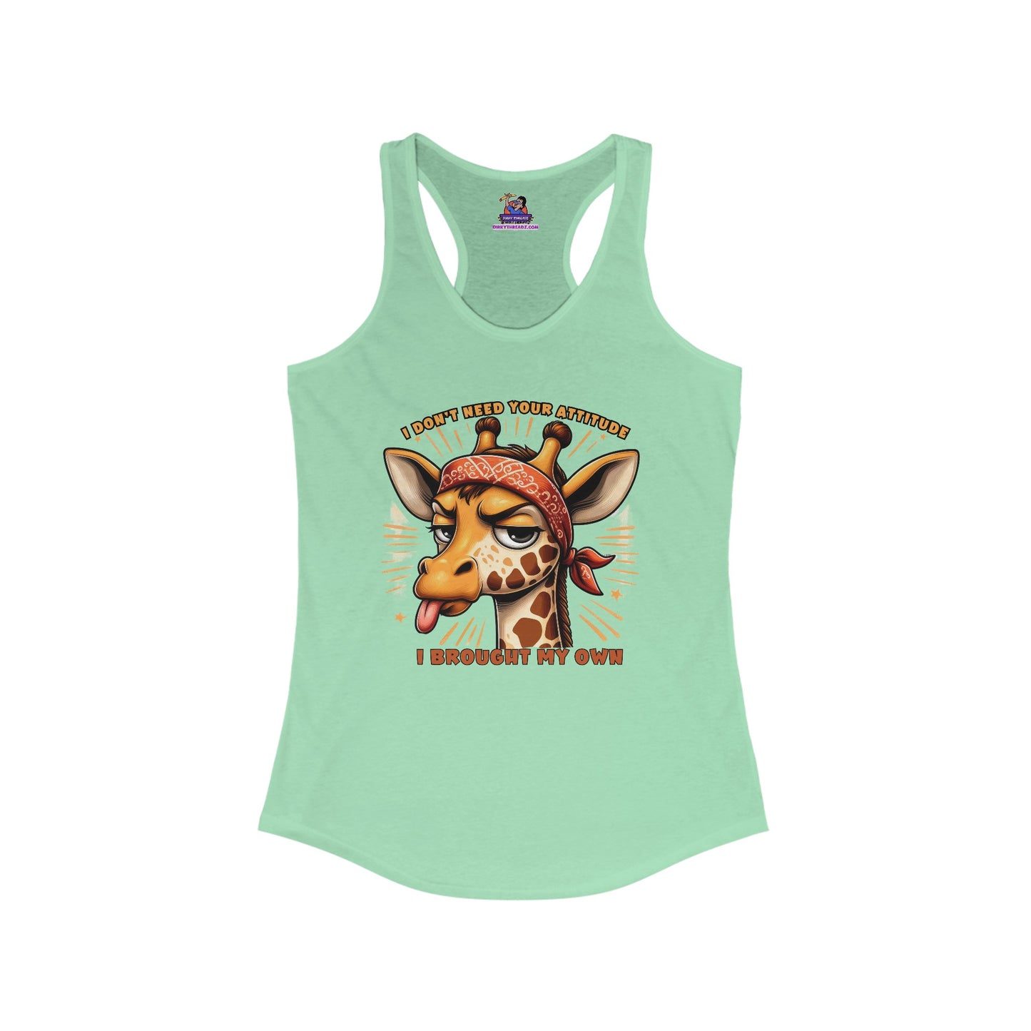 Giraffe Sass: Attitude Included Women's Ideal Racerback Tank