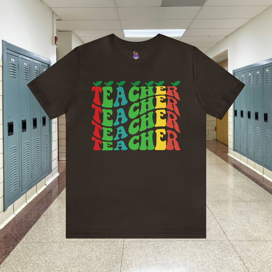 Colorful Teacher Unisex Jersey Short Sleeve Tee