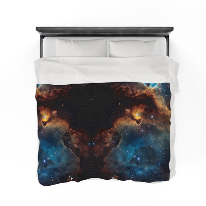 Colorful Galaxy Velveteen Plush Blanket