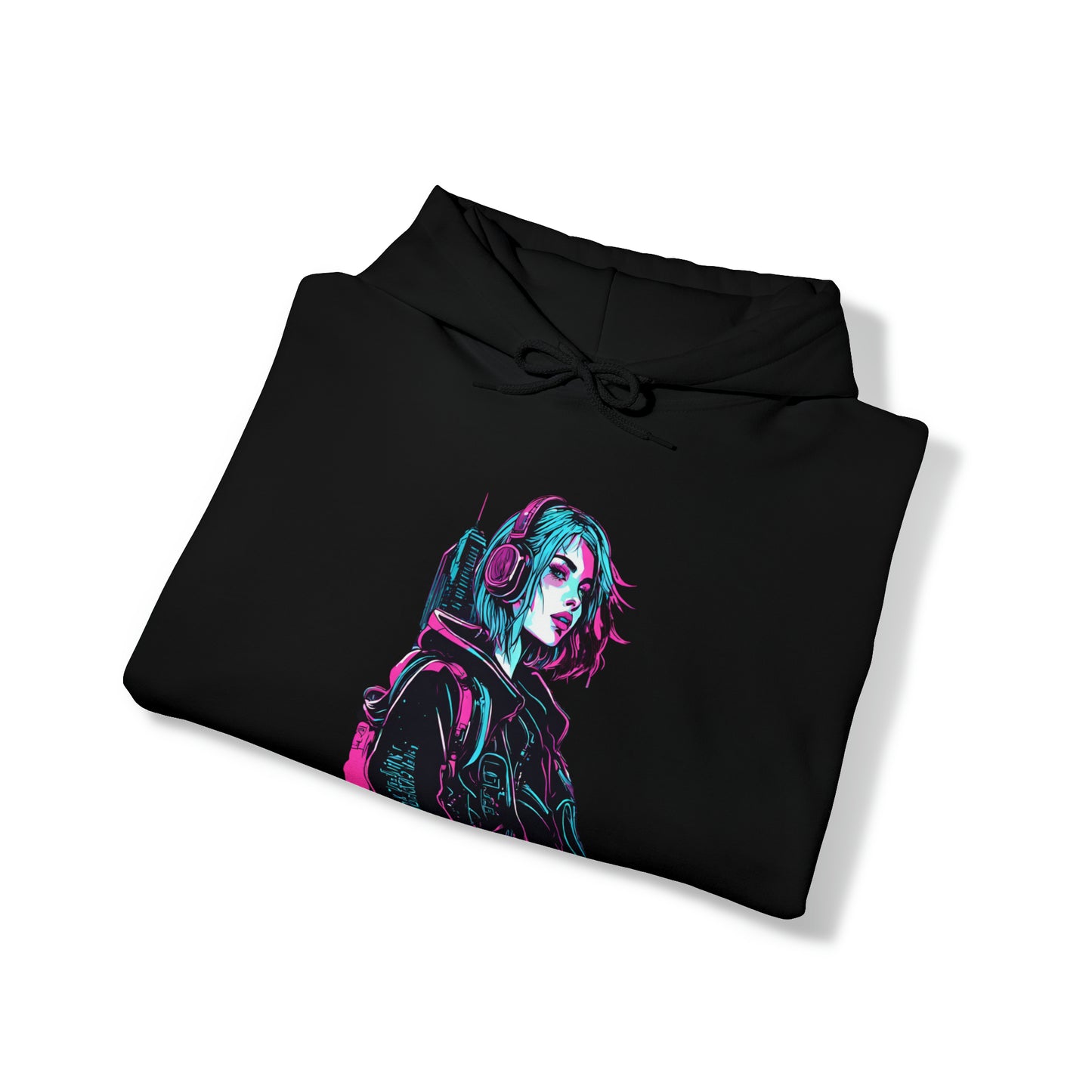 Neon Futuristic Lights Cyberpunk Unisex Heavy Blend™ Hooded Sweatshirt