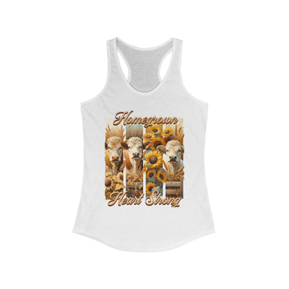 Homegrown Heart Strong – Embrace Your Farm-Girl Strength! Racerback Tank