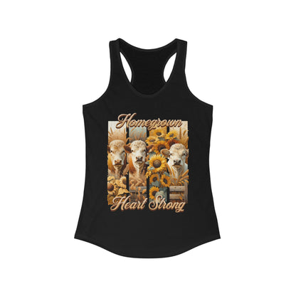 Homegrown Heart Strong – Embrace Your Farm-Girl Strength! Racerback Tank