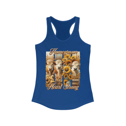 Homegrown Heart Strong – Embrace Your Farm-Girl Strength! Racerback Tank