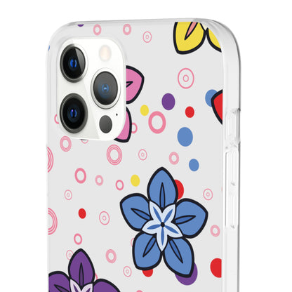 Retro Colorful Flowers Flexi Cases for IPhone and Samsung