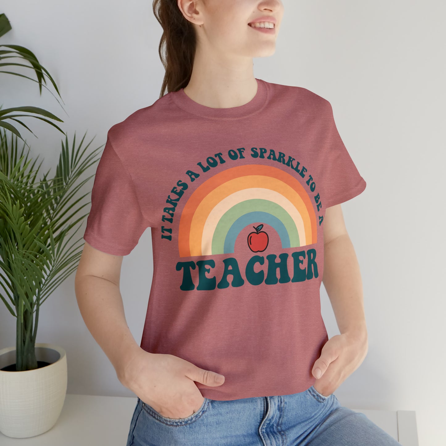 It takes alot of Sparkle to be a Teacher Unisex Jersey Short Sleeve Tee