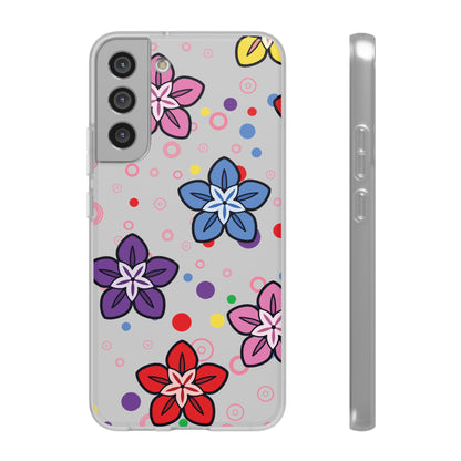 Retro Colorful Flowers Flexi Cases for IPhone and Samsung