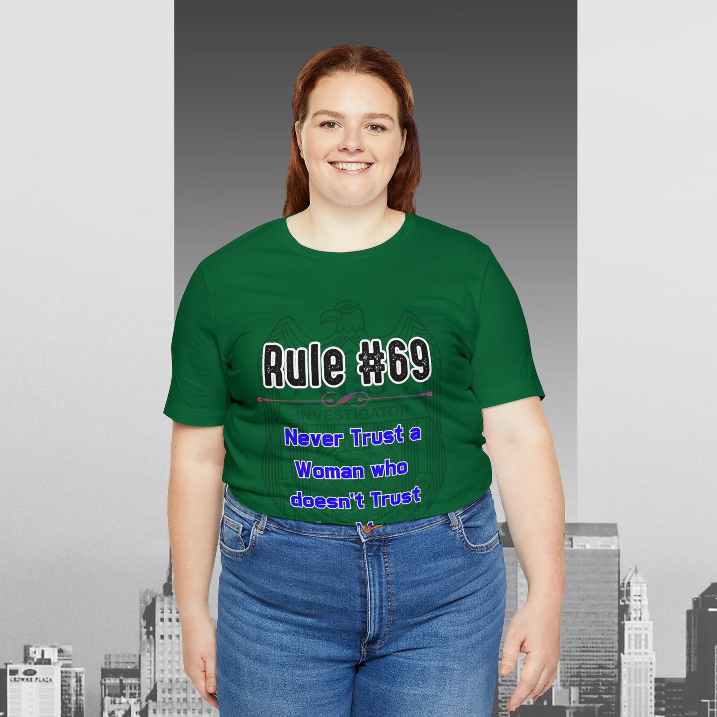 Rules of Gibbs #69 Never Trust a Woman who Doesn't Trust her Man Unisex Jersey Short Sleeve Tee