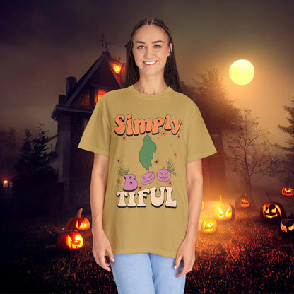 Simply Bootiful Retro Groovy Halloween Unisex Garment-Dyed T-shirt Gifts for Her Gifts for him