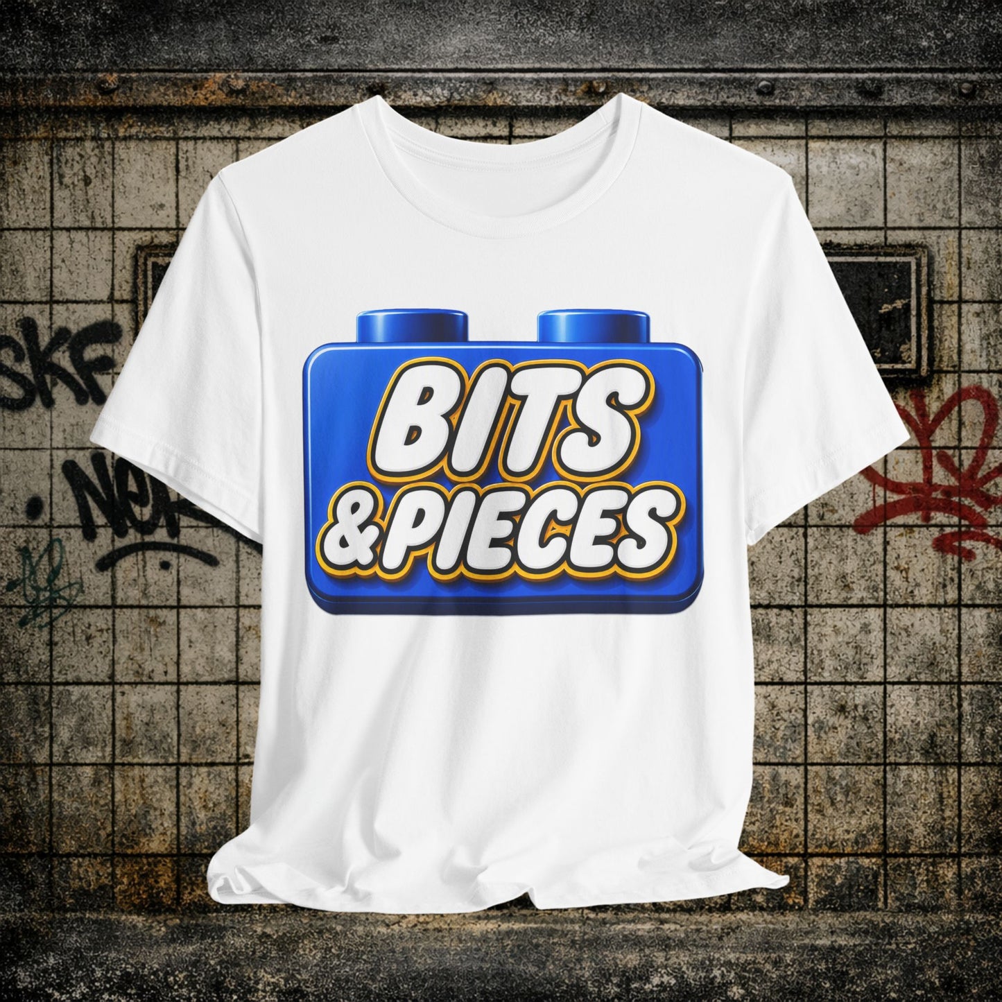 Bits & Pieces Graphic Tee One Size Fits All… Jokes?”