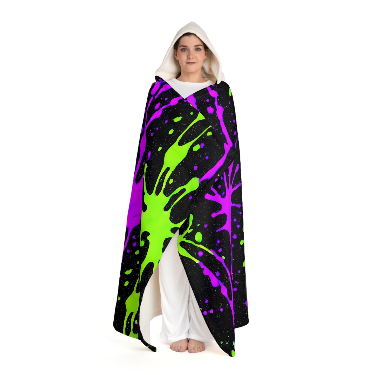 Hooded Sherpa Fleece Blanket