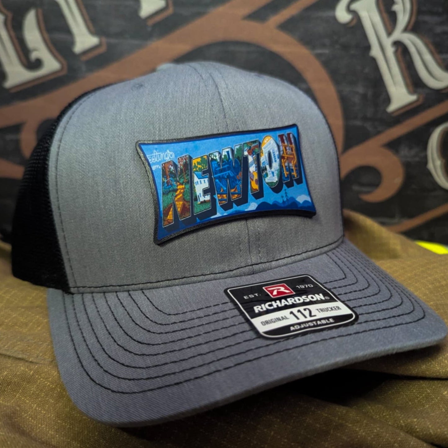 Newton NC leather patch hat