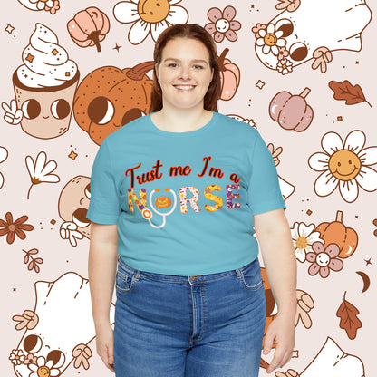 Trust me I'm a Nurse Halloween Retro Unisex Jersey Short Sleeve Tee