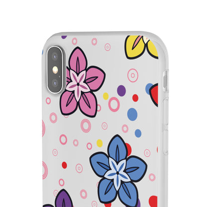 Retro Colorful Flowers Flexi Cases for IPhone and Samsung