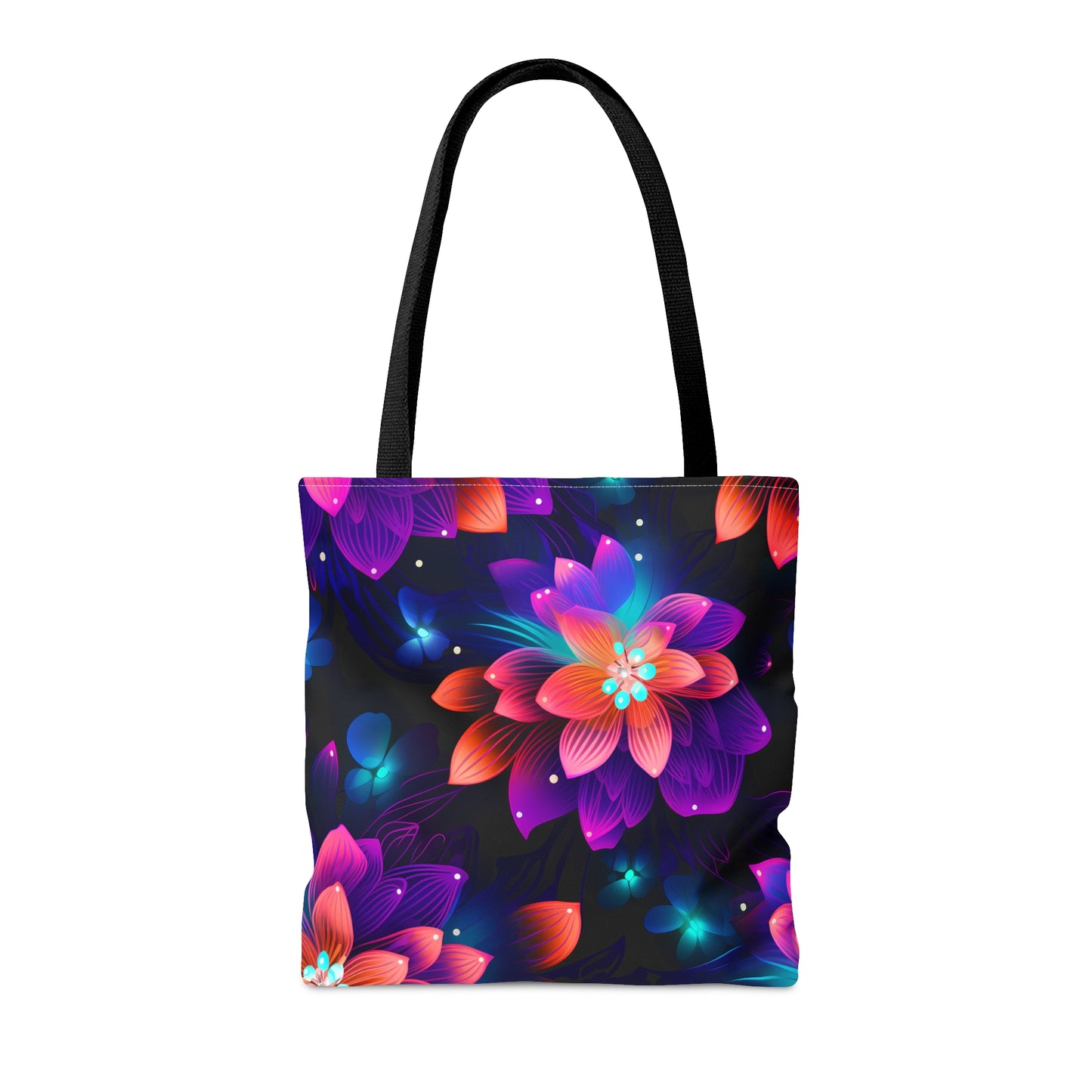 Vibrant Blooms All Over Print Tote Bag