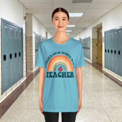 It takes alot of Sparkle to be a Teacher Unisex Jersey Short Sleeve Tee
