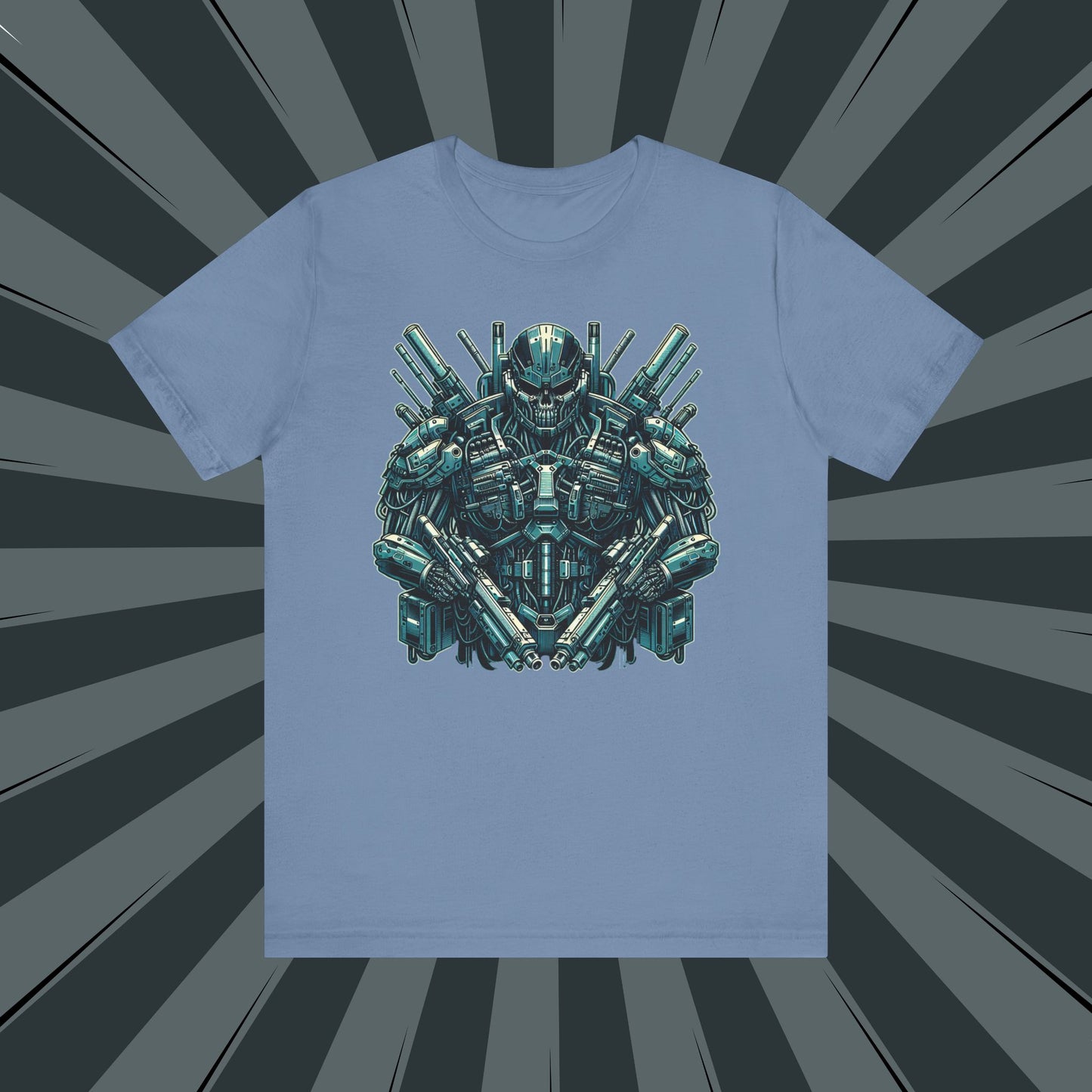 Cyber Warrior Unisex Jersey Tee, Geeky T-Shirt, Sci-Fi Apparel, Graphic Tee, Gift for Gamers, Futuristic Fashion
