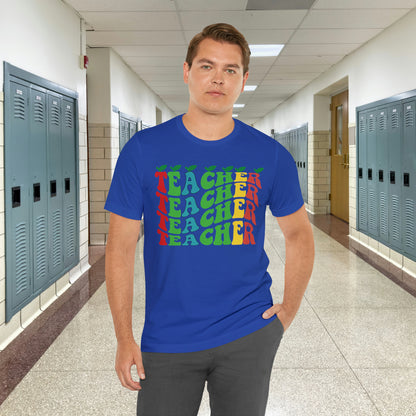 Colorful Teacher Unisex Jersey Short Sleeve Tee