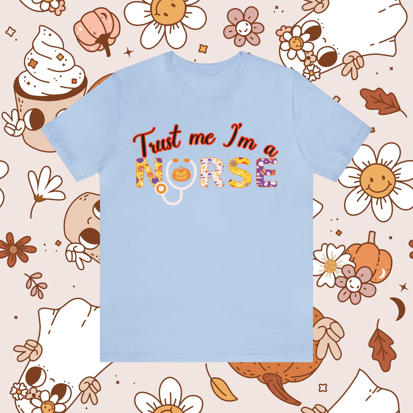 Trust me I'm a Nurse Halloween Retro Unisex Jersey Short Sleeve Tee