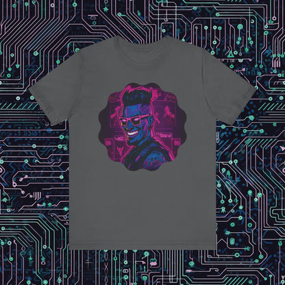 The Future is now Cyber Punk Guy Unisex Jersey Short Sleeve Tee