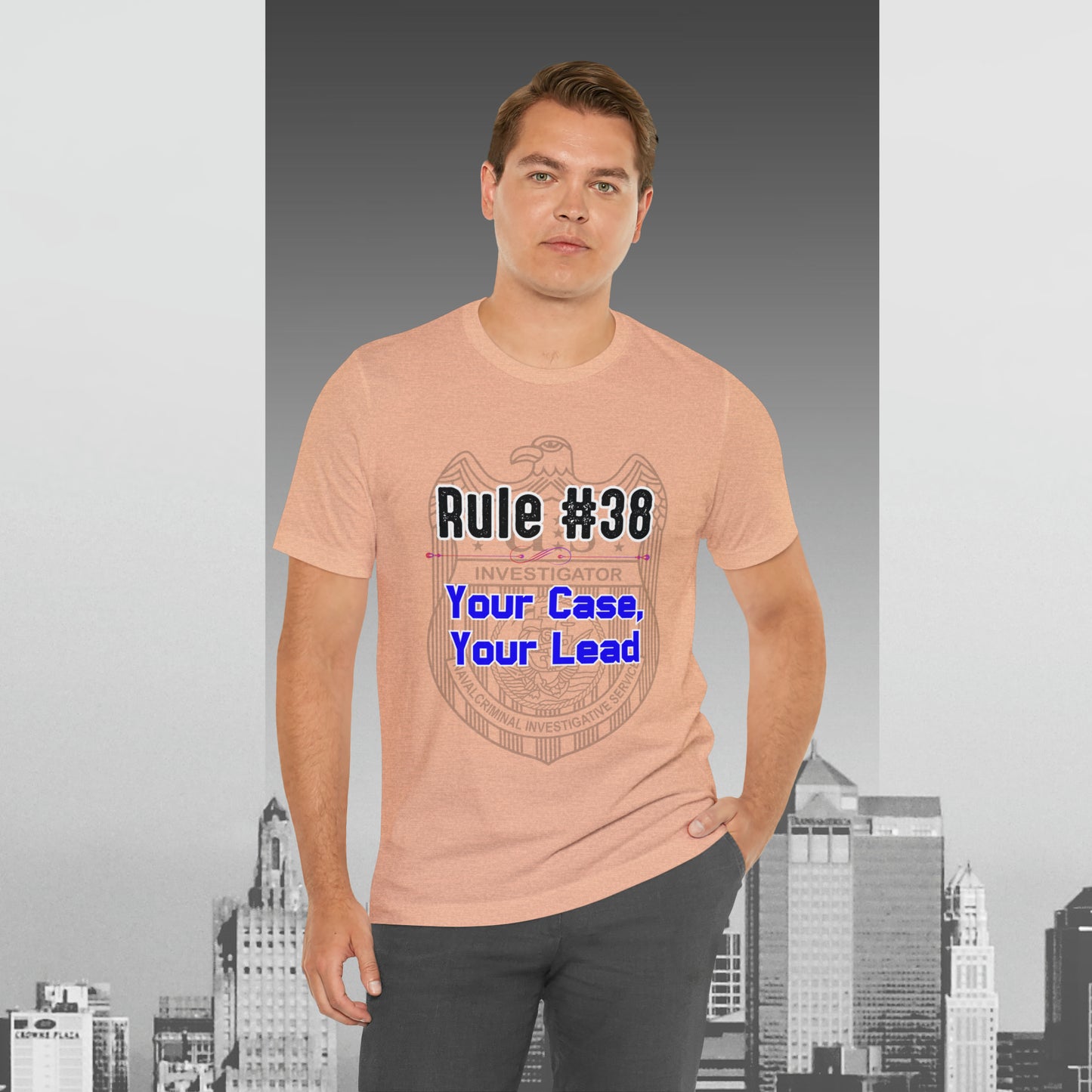 Rules of Gibbs #38 Your Case, Your Lead Unisex Jersey Short Sleeve Tee